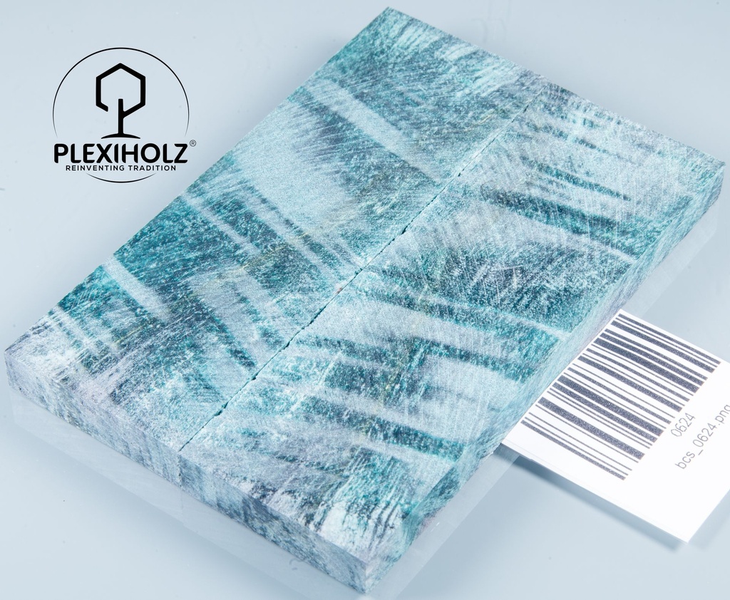 Kastanie Maser stabilisiert | plexiholz | 120x40x10 | Griffschalenpaar 0624