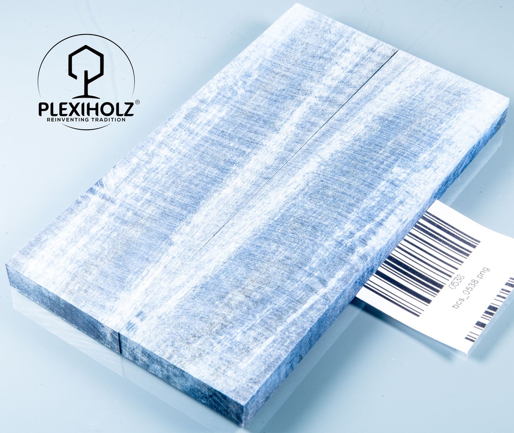 Kastanie Maser stabilisiert | plexiholz | 140x40x10 | Griffschalenpaar 0538