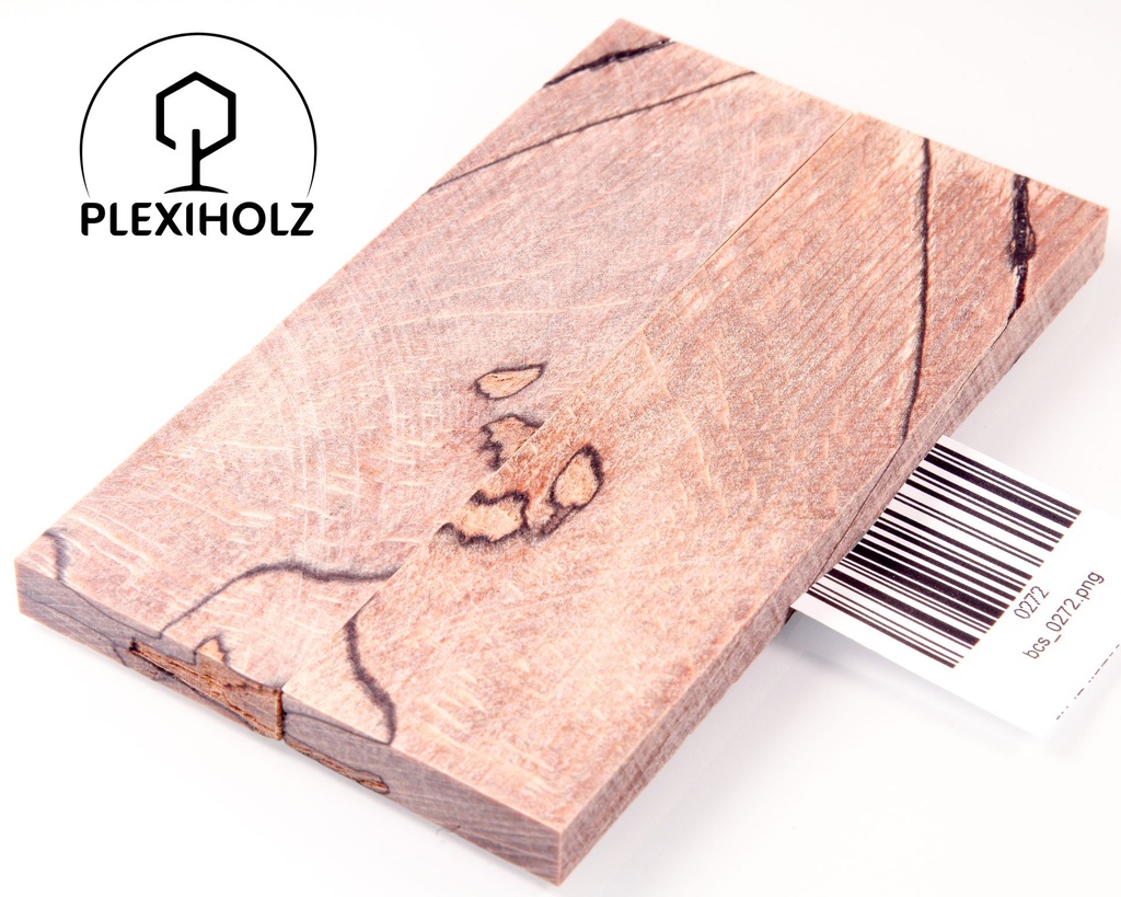 Buche gestockt stabilisiert Griffschalen| 140x40x10 | plexiholz | Messergriff 0272