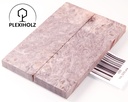 Box Elder Maser stabilisiert | plexiholz | 120x40x10 | Griffschalenpaar puq 0255