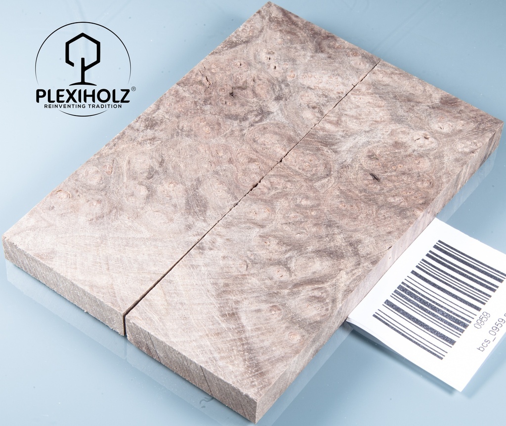 Walnuss Griffschalen stabilisiert | 150x40x10 | plexiholz | 0241
