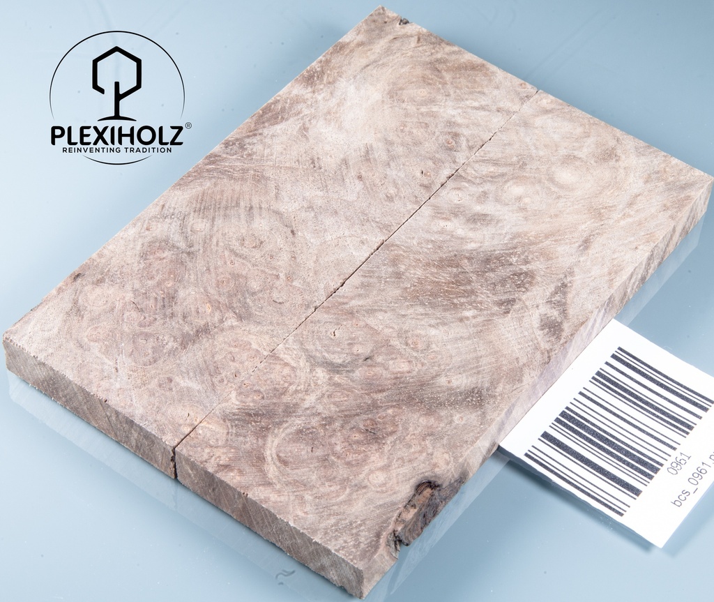 Walnuss Griffschalen stabilisiert | 150x40x10 | plexiholz | 0241