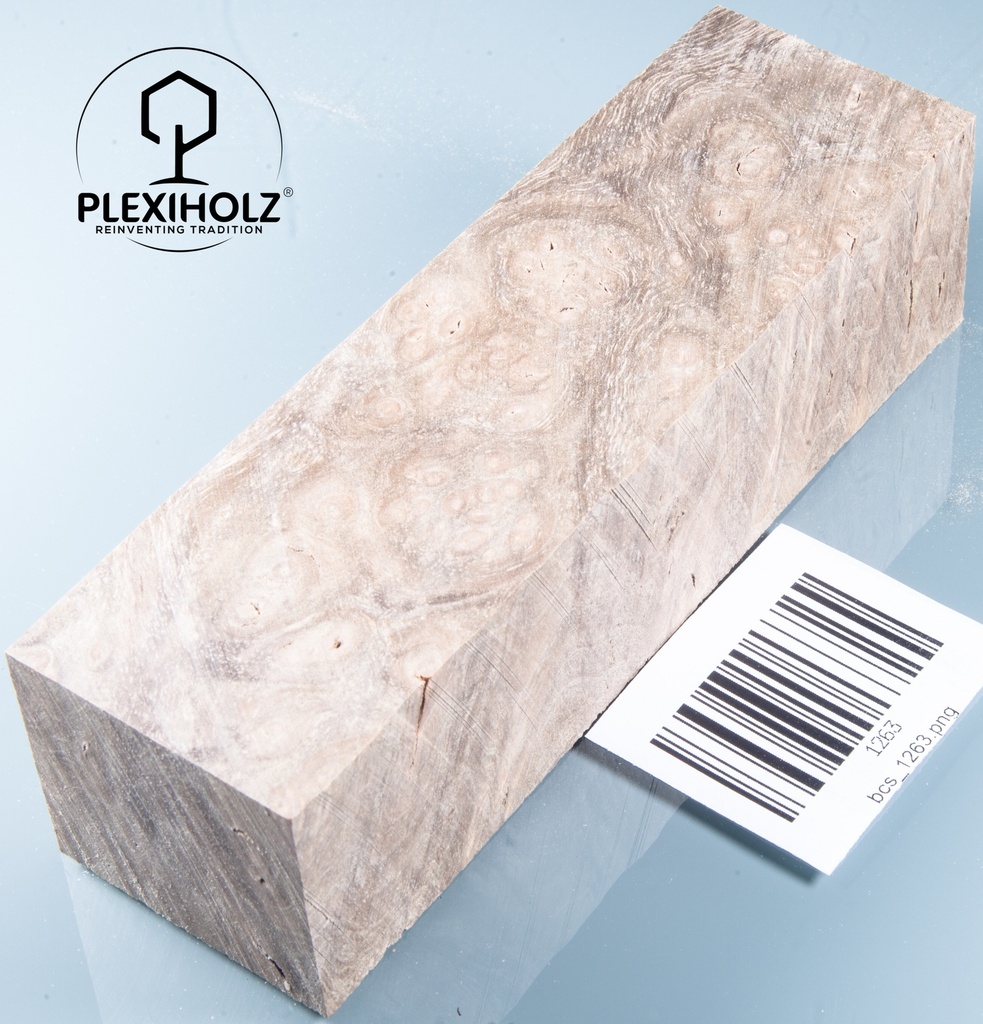 Walnuss Maser | 120x40x30 | Griffblock stabilisiert | plexiholz | 1012 