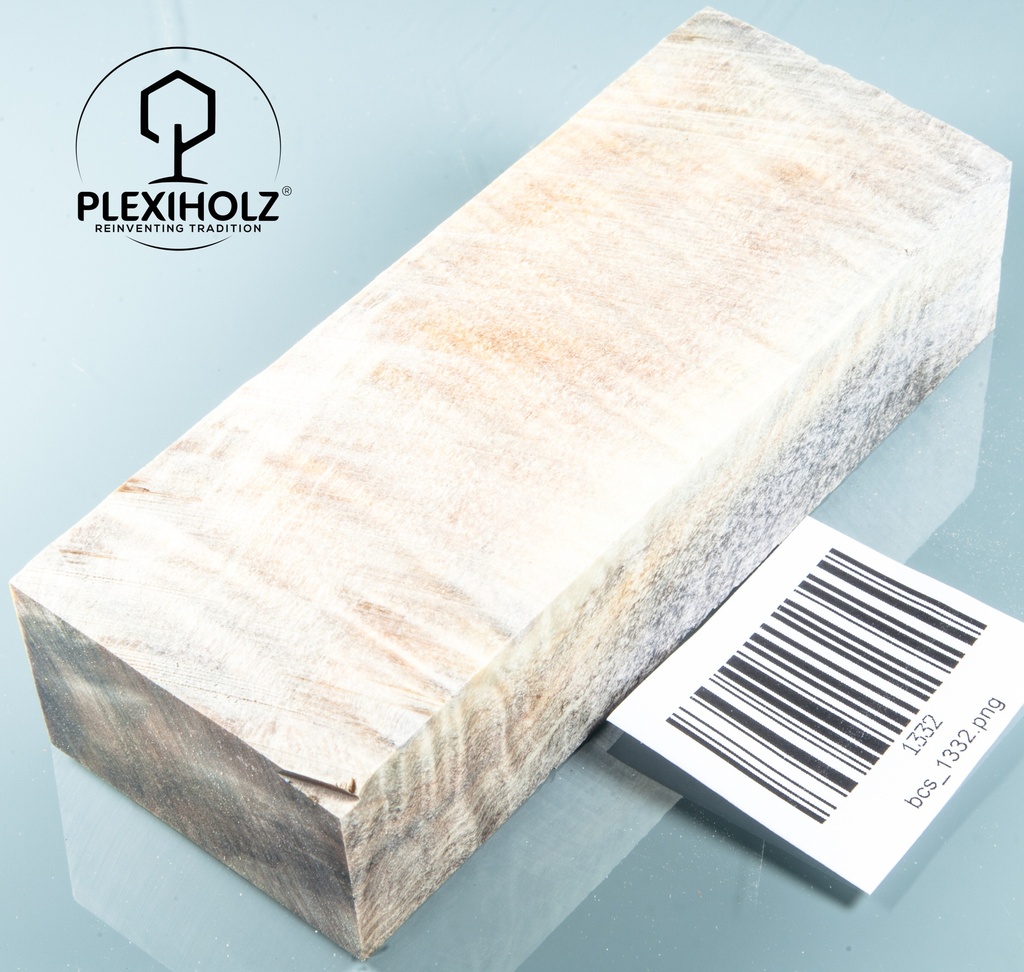 Kastanie Maser stabilisiert | 120x40x30 | plexiholz | Buckeye Griffblock 0737