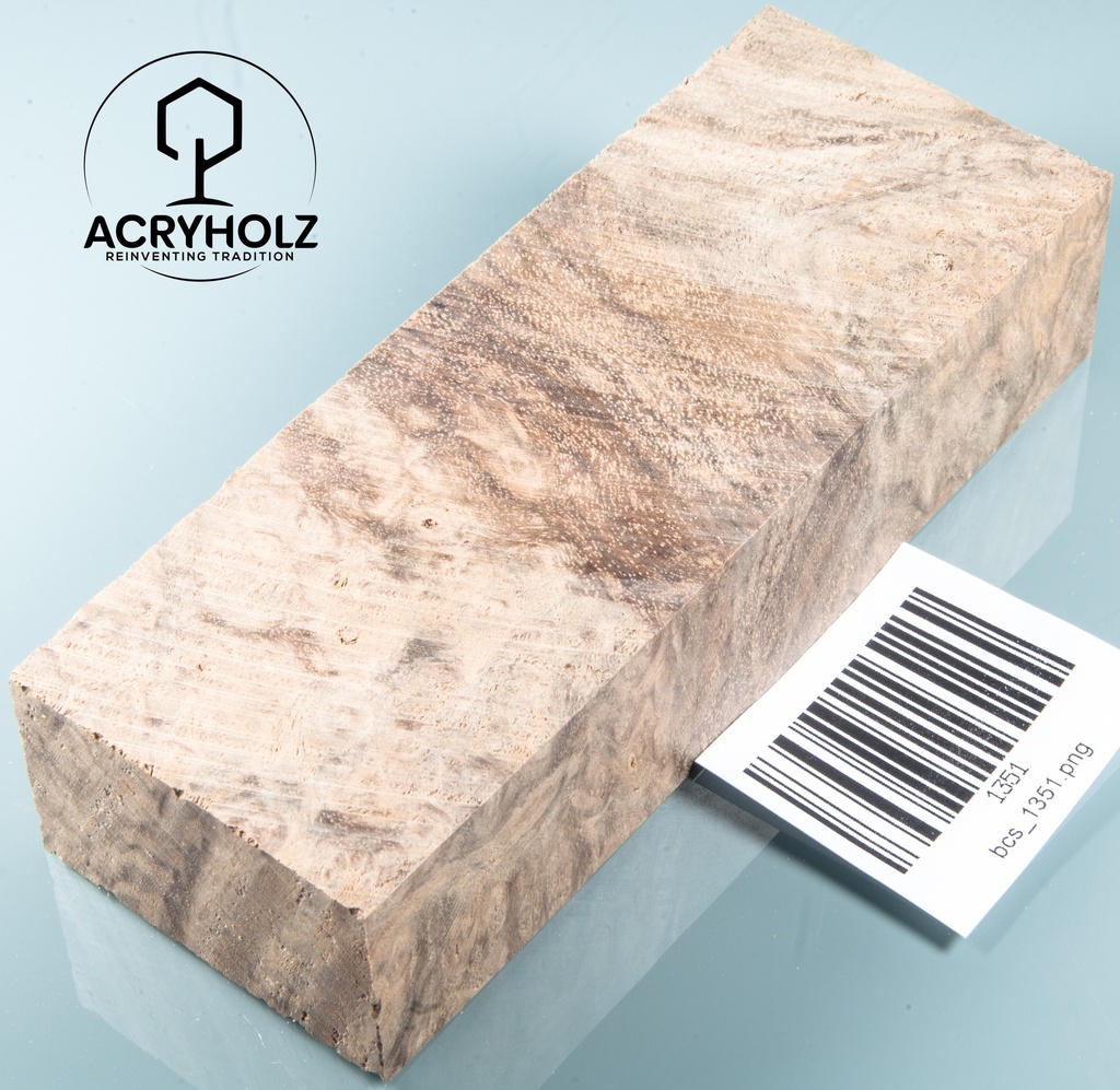 Walnuss Griffblock stabilisiert | 130x50x30 | plexiholz | 1349