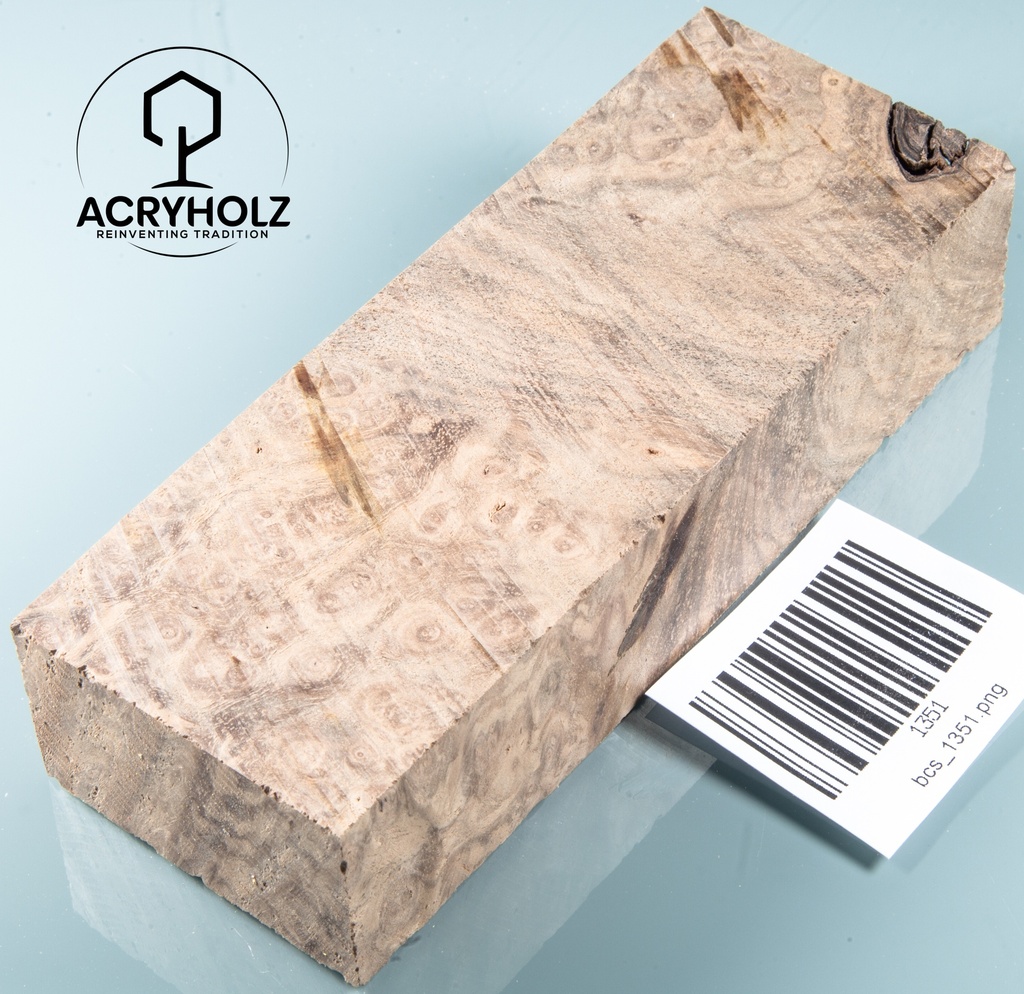 Walnuss Griffblock stabilisiert | 130x50x30 | plexiholz | 1349