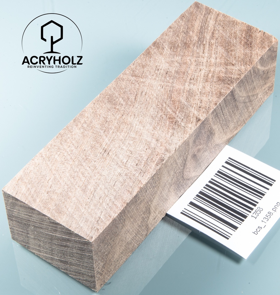 Walnuss Griffblock stabilisiert | 130x50x30 | plexiholz | 1349