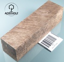 Pappel Maser stabilisiert Griffblock | 145x50x30 | plexiholz | Messergriff 0390