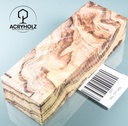 Pappel Maser stabilisiert Griffblock | 145x50x30 | plexiholz | Messergriff 0390