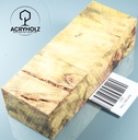 Pappel Maser stabilisiert Griffblock | 145x50x30 | plexiholz | Messergriff 0390