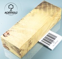 Pappel Maser stabilisiert Griffblock | 145x50x30 | plexiholz | Messergriff 0390