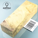 Pappel Maser stabilisiert Griffblock | 145x50x30 | plexiholz | Messergriff 0390