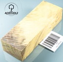 Pappel Maser stabilisiert Griffblock | 145x50x30 | plexiholz | Messergriff 0390