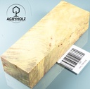 Pappel Maser stabilisiert Griffblock | 145x50x30 | plexiholz | Messergriff 0390