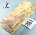Pappel Maser stabilisiert Griffblock | 145x50x30 | plexiholz | Messergriff 0390
