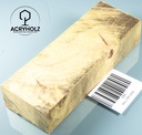 Pappel Maser stabilisiert Griffblock | 145x50x30 | plexiholz | Messergriff 0390