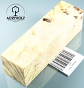 Pappel Maser stabilisiert Griffblock | 145x50x30 | plexiholz | Messergriff 0390