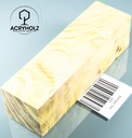 Pappel Maser stabilisiert Griffblock | 145x50x30 | plexiholz | Messergriff 0390