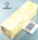 Pappel Maser stabilisiert Griffblock | 145x50x30 | plexiholz | Messergriff 0390