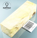 Pappel Maser stabilisiert Griffblock | 145x50x30 | plexiholz | Messergriff 0390