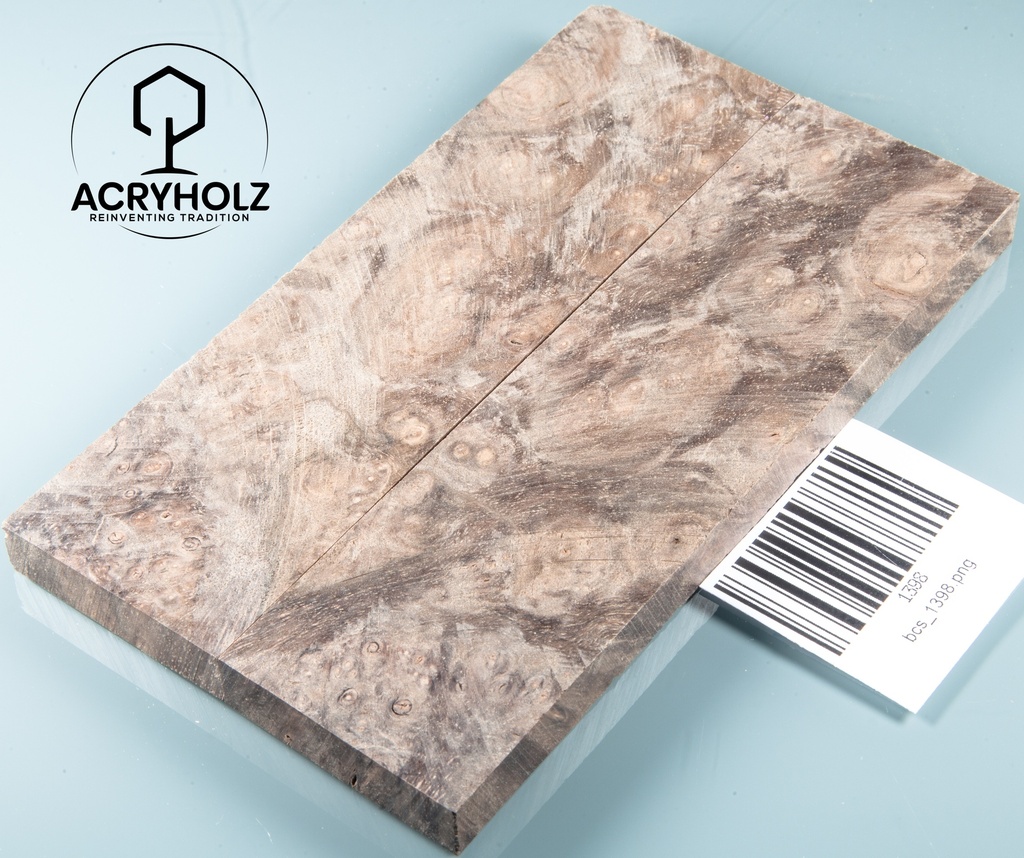 Walnuss Griffschalen stabilisiert | 150x40x10 | plexiholz | 0241