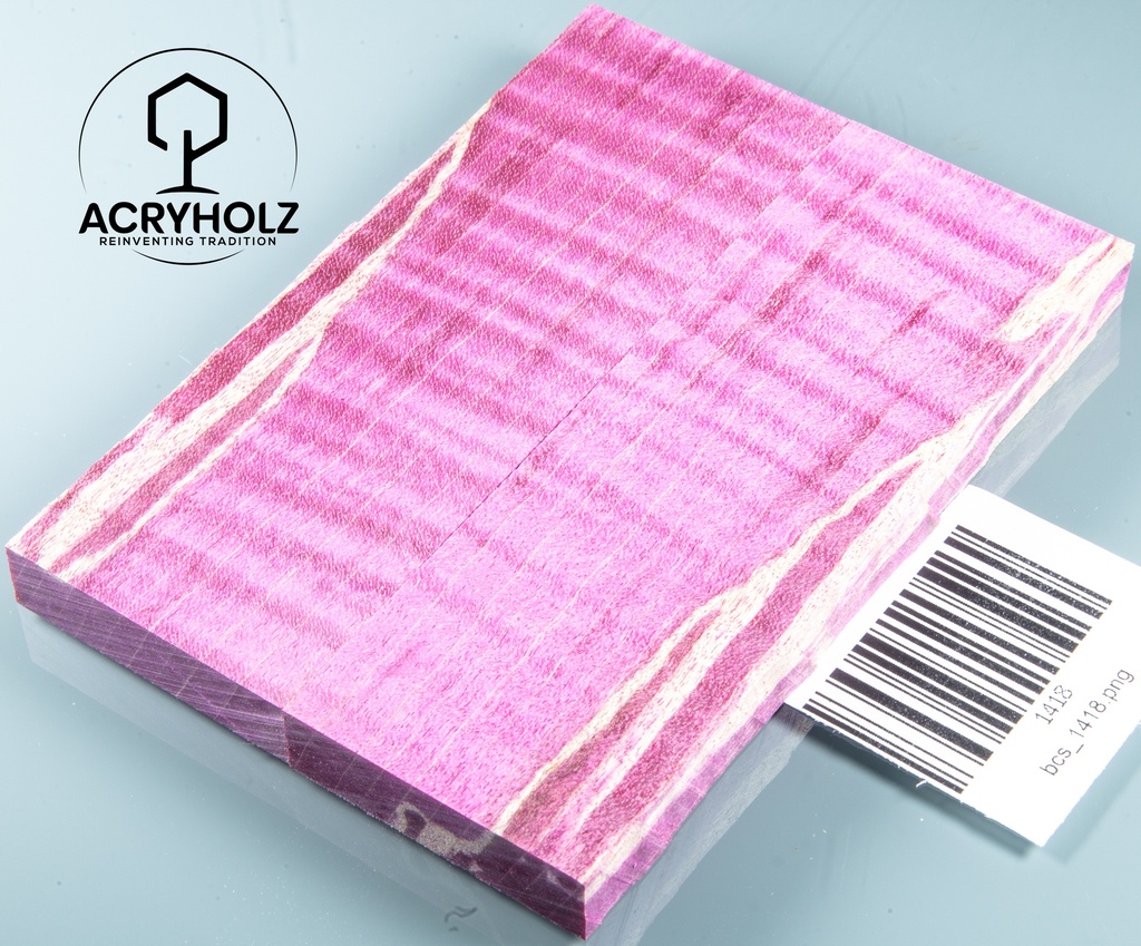 Ahorn Griffschalen stabilisiert | 145x40x10 | plexiholz | Messergriff | 0598