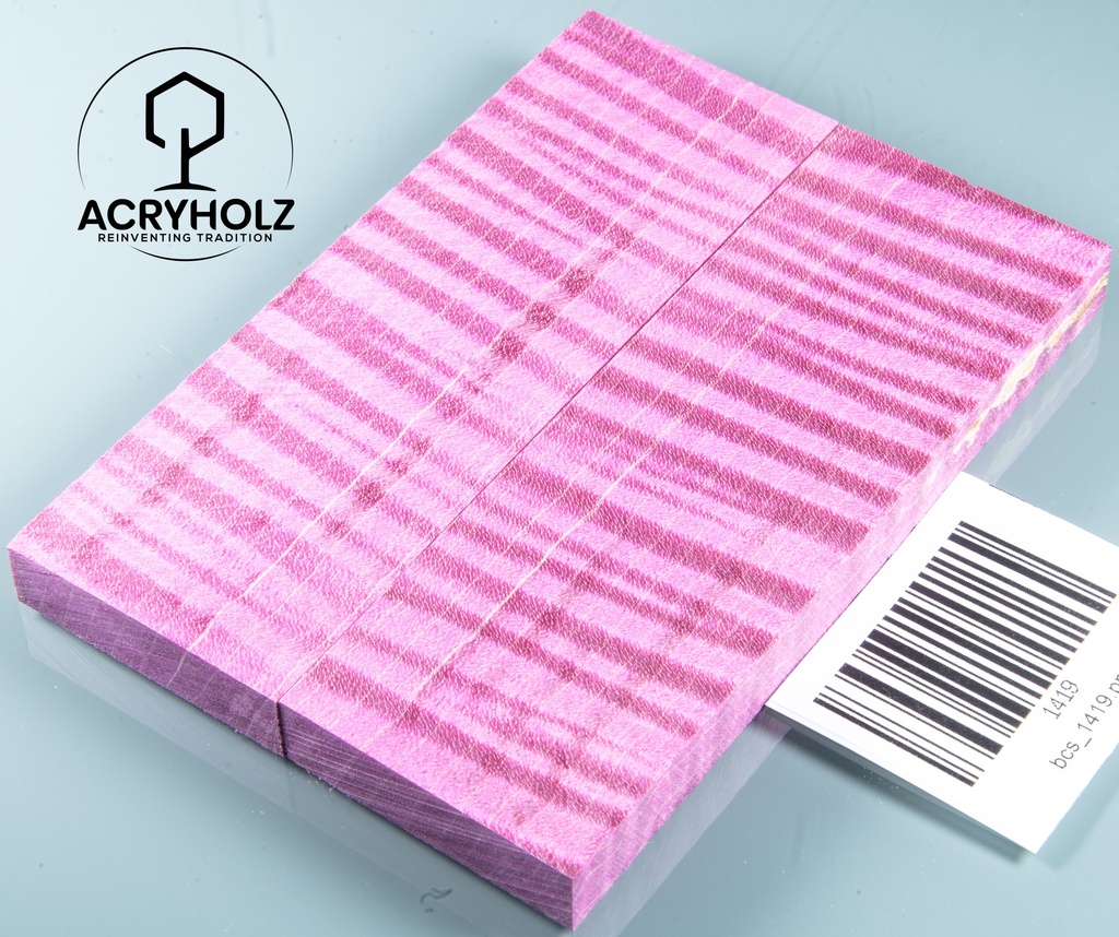 Ahorn Griffschalen stabilisiert | 145x40x10 | plexiholz | Messergriff | 0598