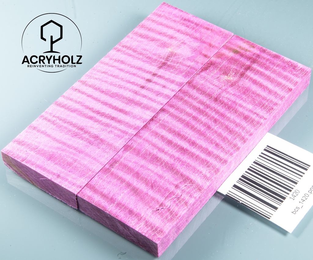 Ahorn Griffschalen stabilisiert | 145x40x10 | plexiholz | Messergriff | 0598