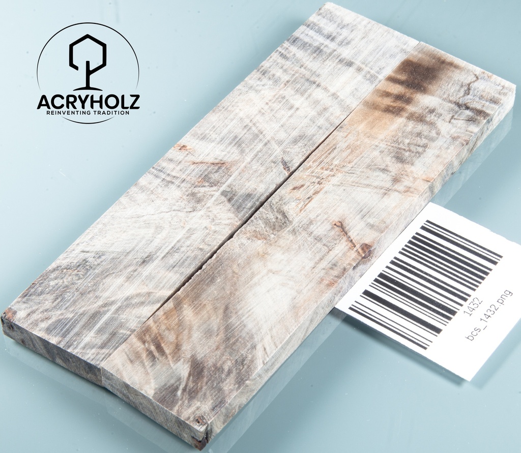 Ahorn Griffschalen stabilisiert | 145x40x10 | plexiholz | Messergriff | 0598