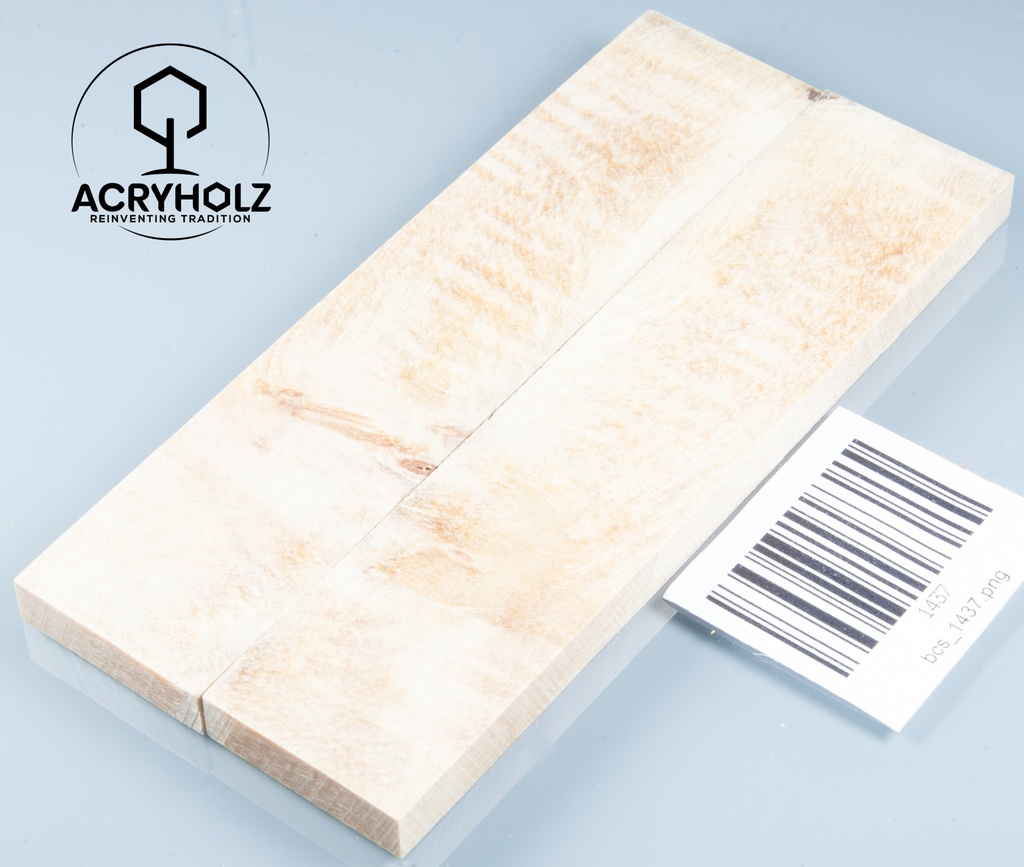 Ahorn Griffschalen stabilisiert | 145x40x10 | plexiholz | Messergriff | 0598