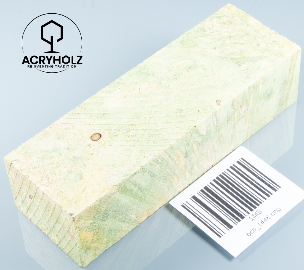 Esche Maser Griffblock stabilisiert | 140x40x30 | plexiholz | 0328