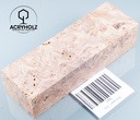 Esche Maser Griffblock stabilisiert | 140x40x30 | plexiholz | 0328