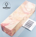 Pappel Maser stabilisiert Griffblock | 145x50x30 | plexiholz | Messergriff 0390