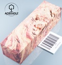 Pappel Maser stabilisiert Griffblock | 145x50x30 | plexiholz | Messergriff 0390