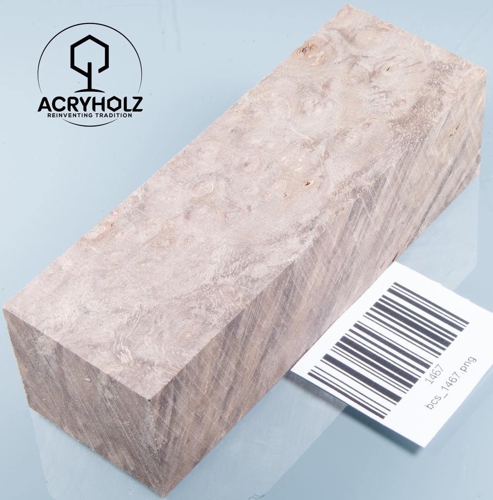 Walnuss Griffblock stabilisiert | 130x50x30 | plexiholz | 1349