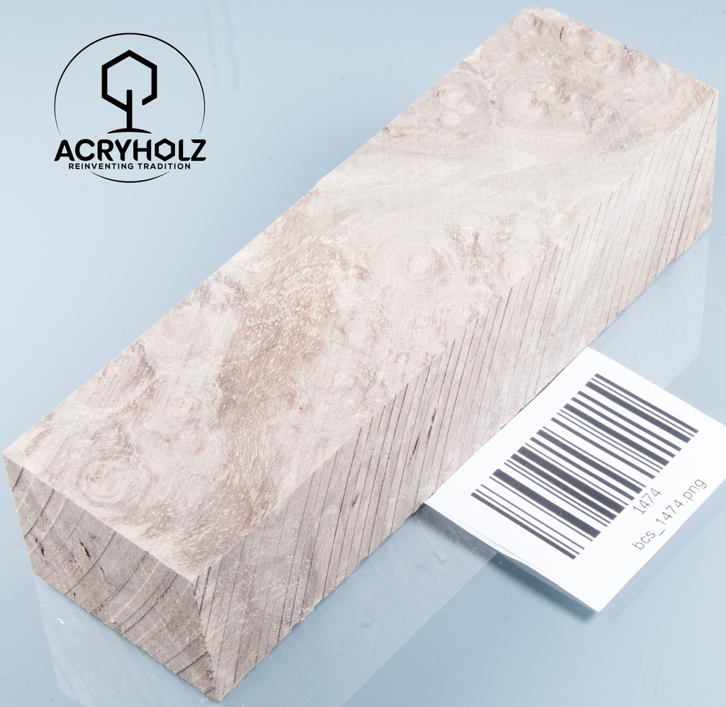 Walnuss Griffblock stabilisiert | 130x50x30 | plexiholz | 1349
