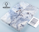 Pappel Griffschalen stabilisiert | 140x40x10| plexiholz | Messer | Griffholz 1493