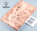 Pappel Griffschalen stabilisiert | 140x40x10| plexiholz | Messer | Griffholz 1493