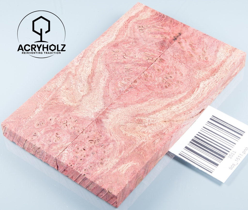 Ahorn Griffschalen stabilisiert | 145x40x10 | plexiholz | Messergriff | 0598