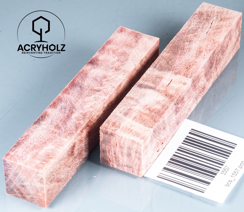 Pappel Stiftrohling rosa stabilisiert | 100x20x20 | acryholz | 1549