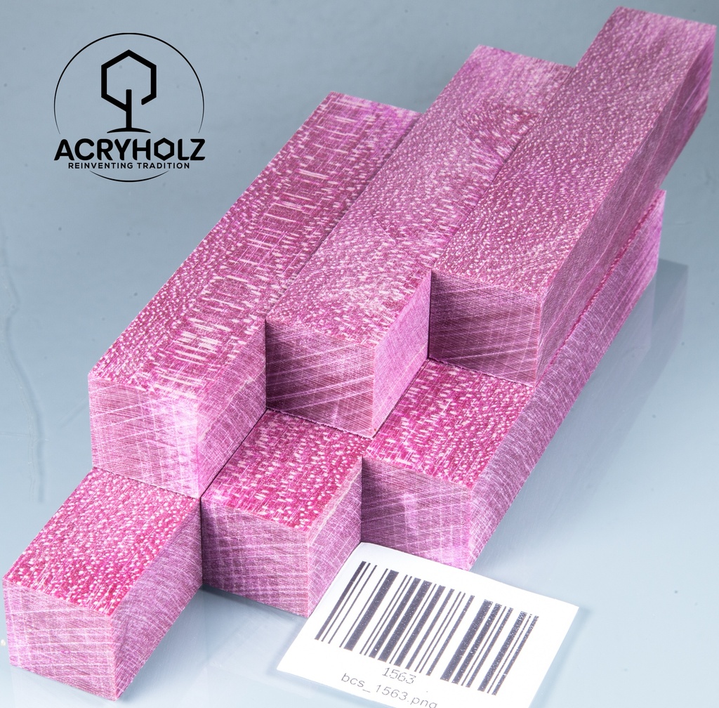 Pappel Stiftrohling rosa stabilisiert | 100x20x20 | acryholz | 1549