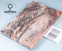 Buche gestockt stabilisiert Griffschalen| 140x44x9 | ACRYHOLZ | Messergriff 1567