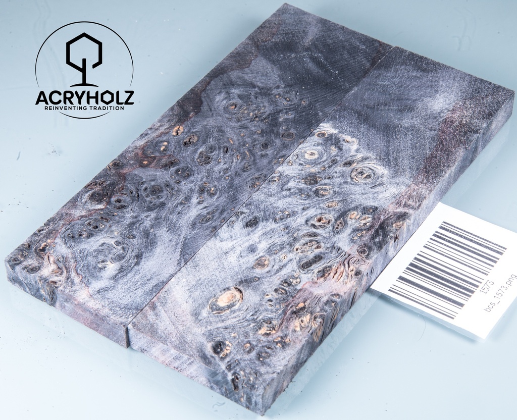 Pappel Griffschalen stabilisiert | 140x40x10| plexiholz | Messer | Griffholz 1493