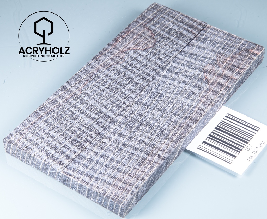 Ahorn Griffschalen geriegelt stabilisiert | 150x40x10 | ACRYHOLZ | 1577