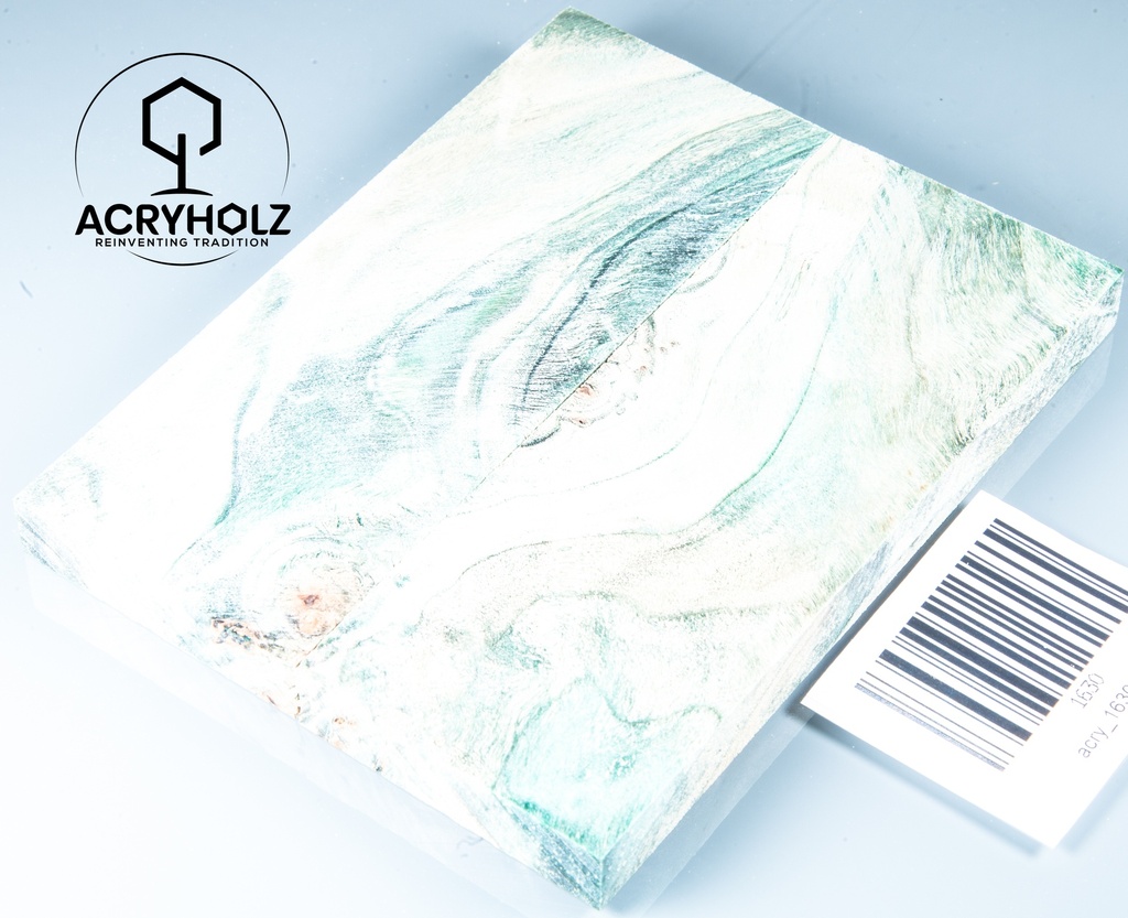 Pappel Griffschalen stabilisiert | 120x45x10| ACRYHOLZ | Messer | Griffholz 1630