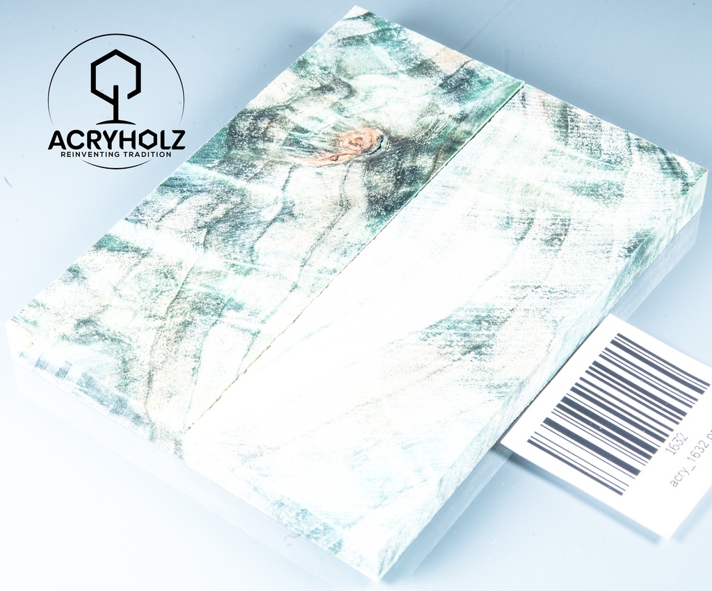 Pappel Griffschalen stabilisiert | 120x45x10| ACRYHOLZ | Messer | Griffholz 1630