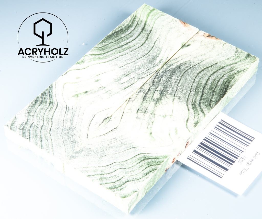 Pappel Griffschalen stabilisiert | 120x40x10| plexiholz | Messer | Griffholz 0356