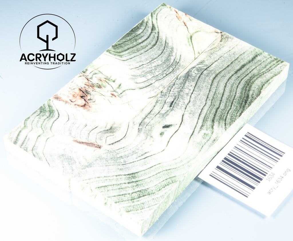 Pappel Griffschalen stabilisiert | 120x45x10| ACRYHOLZ | Messer | Griffholz 1630