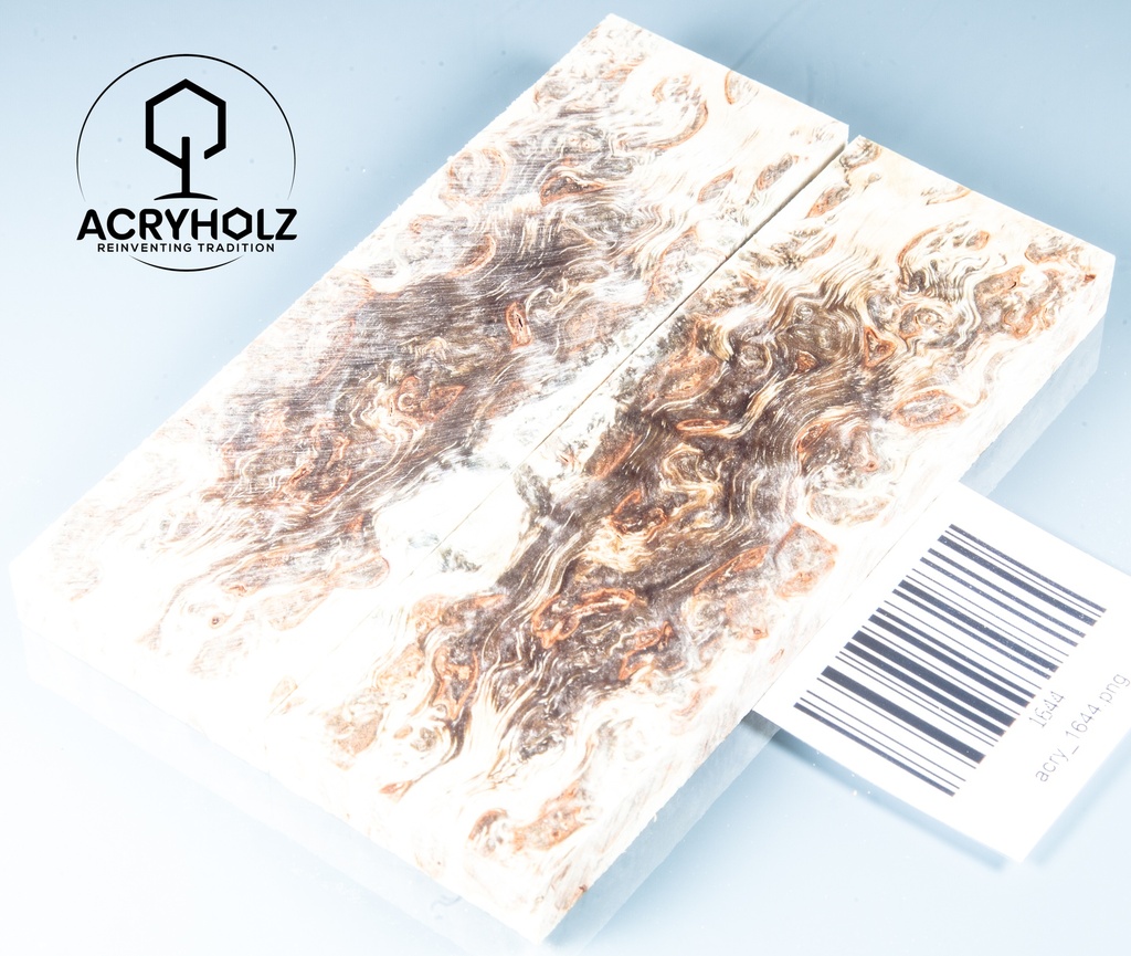 Ahorn Griffschalen stabilisiert | 145x40x10 | plexiholz | Messergriff | 0598