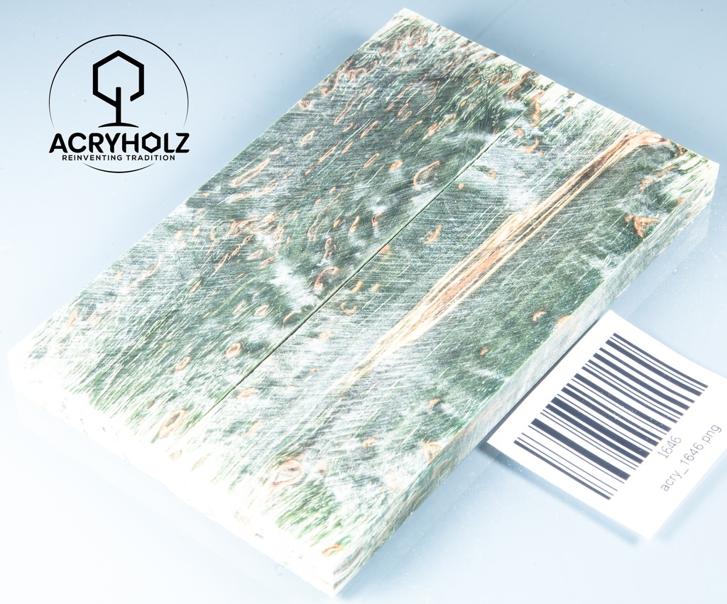 Karelische Maserbirke stabilisiert | 120x37x10 | ACRYHOLZ | Griffmaterial 1644